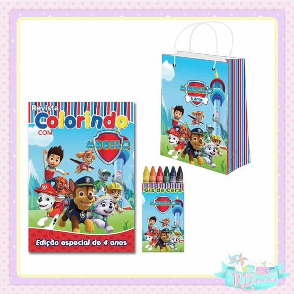 Kit Colorir com Sacolinha Patrulha Canina