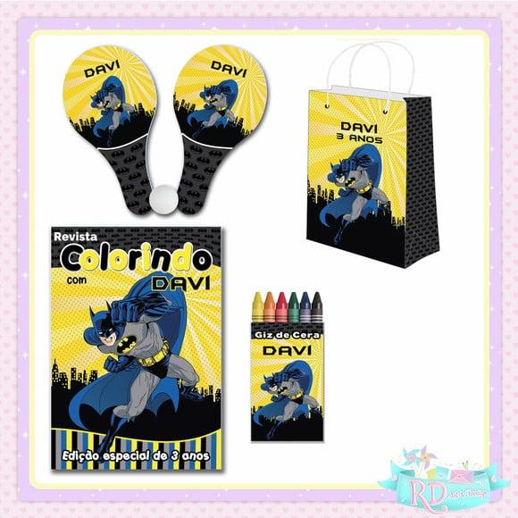 Kit Colorir com Sacolinha Raquete Batman