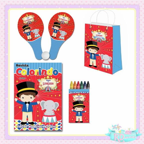 Kit Colorir com Sacolinha Raquete Circo