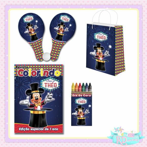 Kit Colorir com Sacolinha Raquete Circo do Mickey