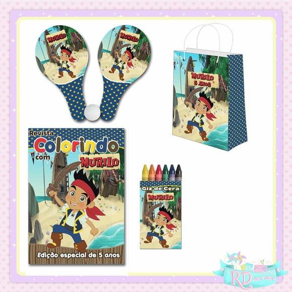 Kit Colorir com Sacolinha Raquete Jake e os Piratas