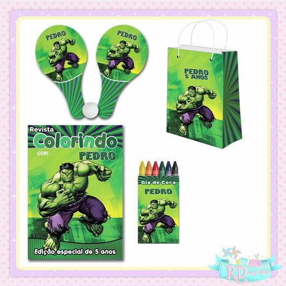 Kit Colorir com Sacolinha Raquete Hulk