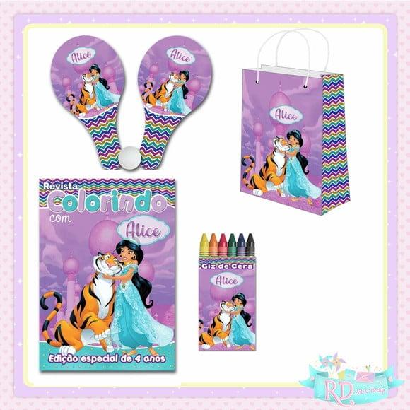 Kit Colorir com Sacolinha Raquete Jasmine