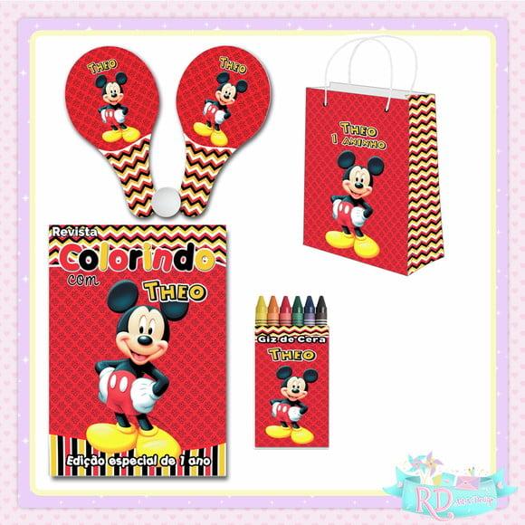 Kit Colorir com Sacolinha Raquete Mickey