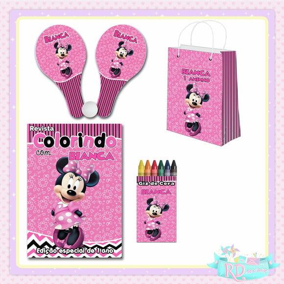 Kit Colorir com Sacolinha Raquete Minnie Rosa