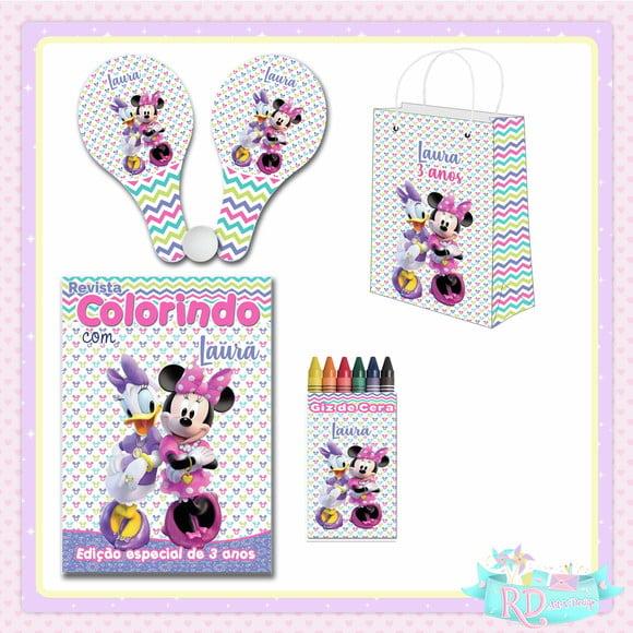 Kit Colorir com Sacolinha Raquete Minnie e Margarida