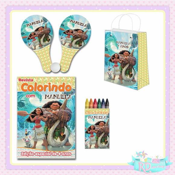 Kit Colorir com Sacolinha Raquete Moana