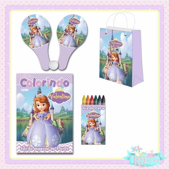 Kit Colorir com Sacolinha Raquete Princesa Sofia