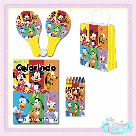 Kit Colorir com Sacolinha Raquete Turma do Mickey