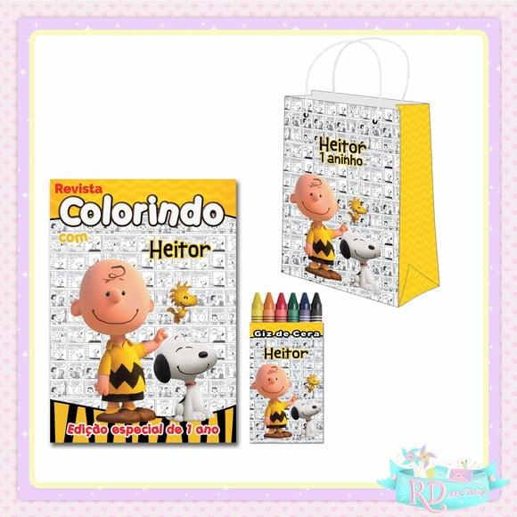 Kit Colorir com Sacolinha Snoopy