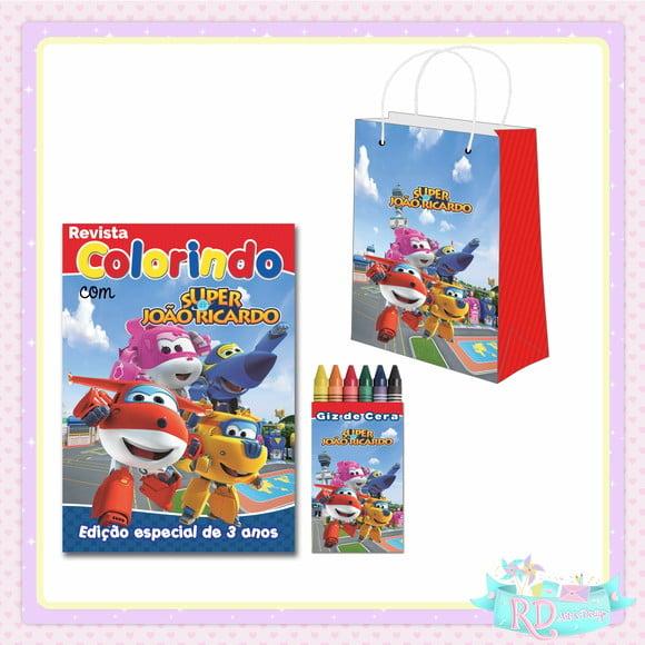 Kit Colorir com Sacolinha Super Wings