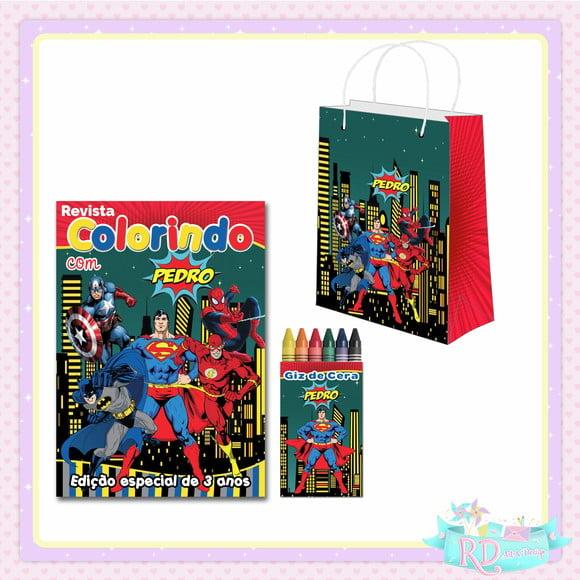 Kit Colorir com Sacolinha Super Herói