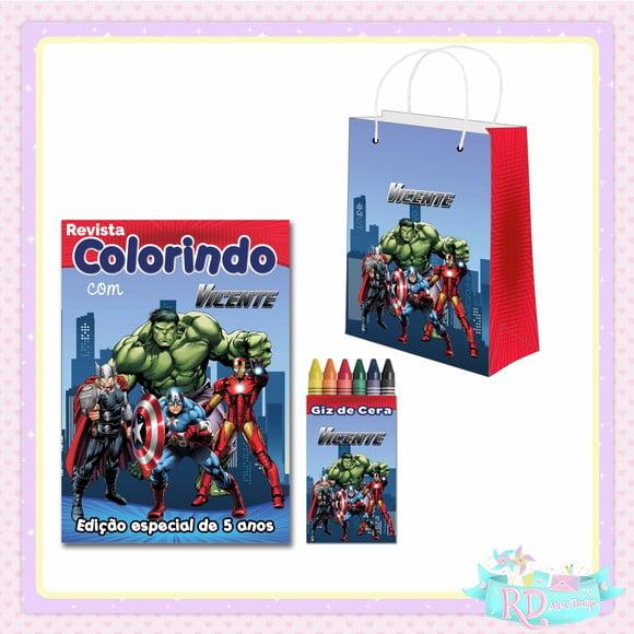 Kit Colorir com Sacolinha Vingadores