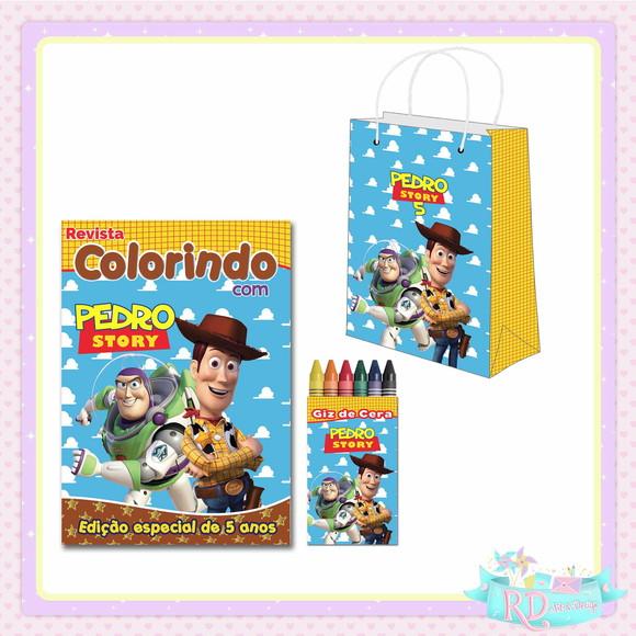 Kit Colorir com Sacolinha Toy Story