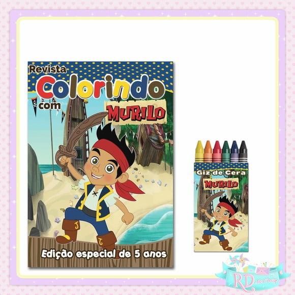 Kit Colorir Jake e os Piratas