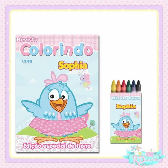 Kit Colorir Galinha Pintadinha