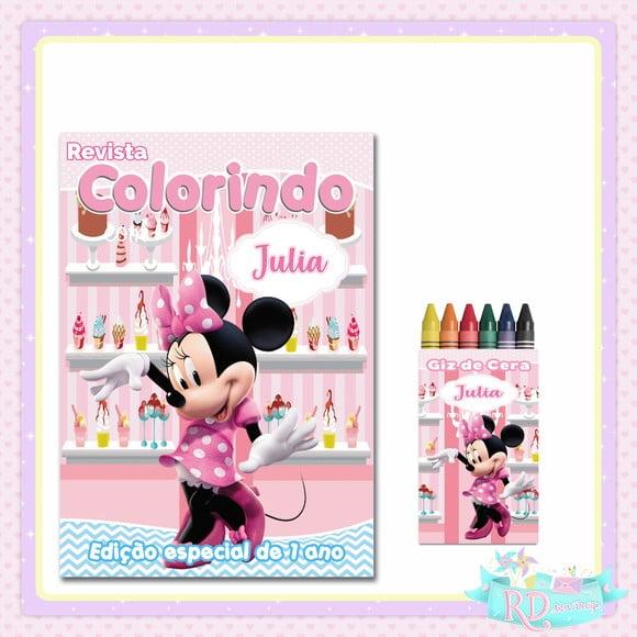 Kit Colorir Minnie Confeitaria