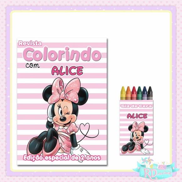 Kit Colorir Minnie Rosa
