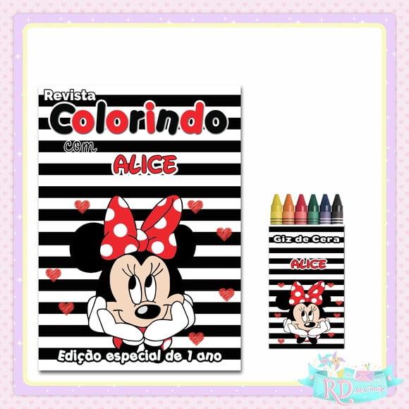 Kit Colorir Minnie Vermelha