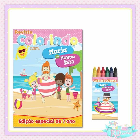 Kit Colorir Mundo Bita Praia