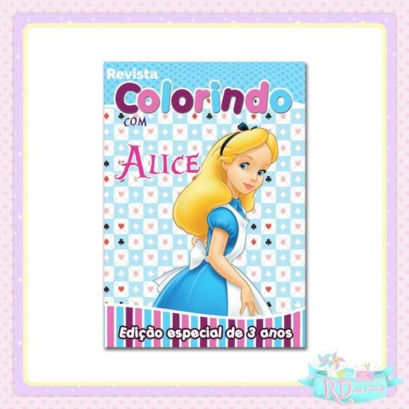 Livrinho de Colorir Alice no País das Maravilhas