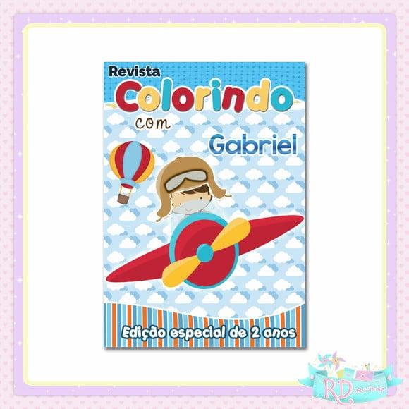 Livrinho de Colorir Aviador