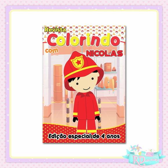 Livrinho de Colorir Bombeiro