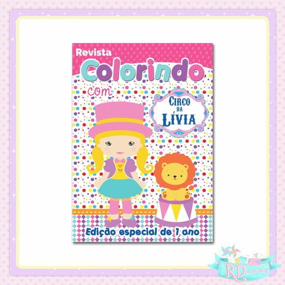 Livrinho de Colorir Circo Rosa