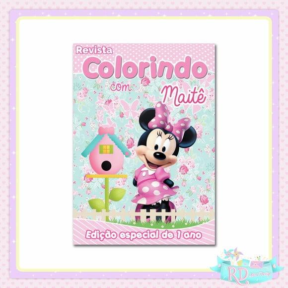 Livrinho de Colorir Jardim da Minnie