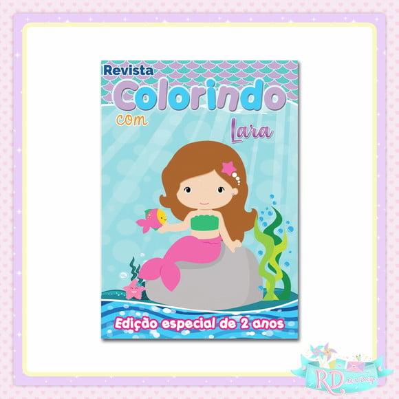 Livrinho de Colorir Sereia Cute