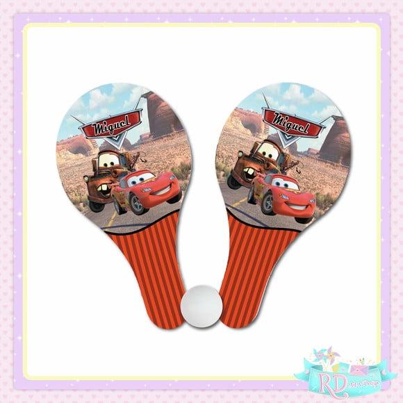 Raquete Ping Pong Carros