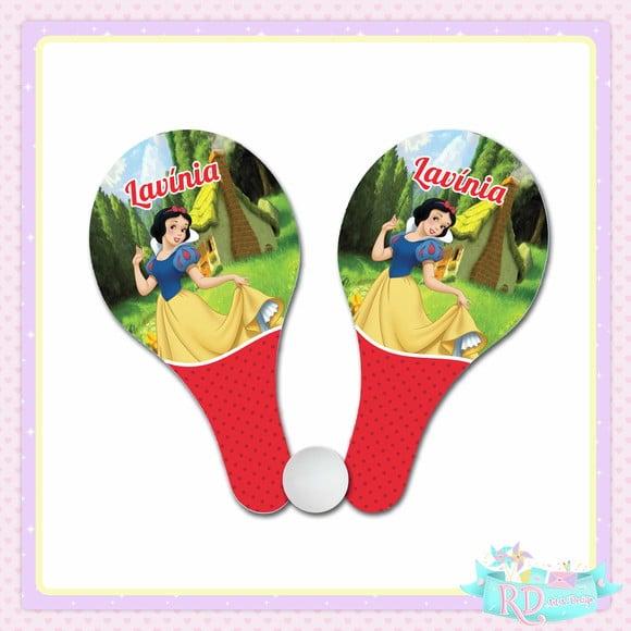 Raquete Ping Pong Branca de Neve