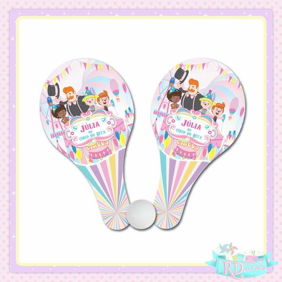 Raquete Ping Pong Circo do Bita Rosa