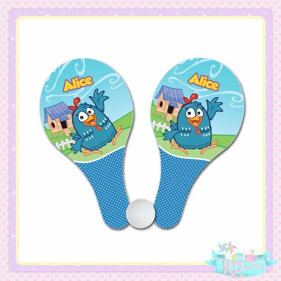 Raquete Ping Pong Galinha Pintadinha