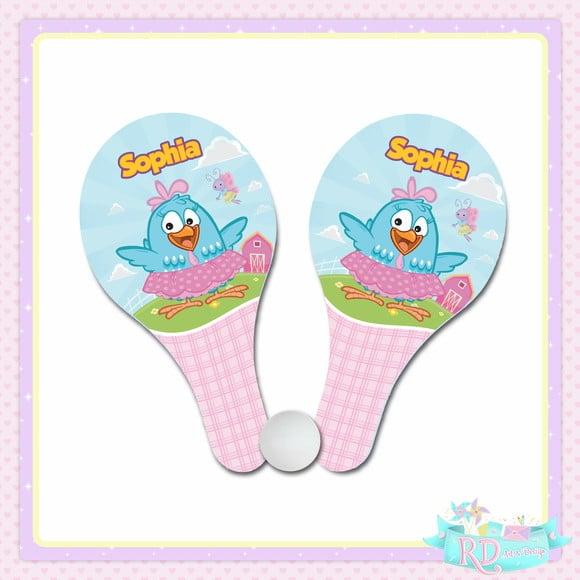Raquete Ping Pong Galinha Pintadinha