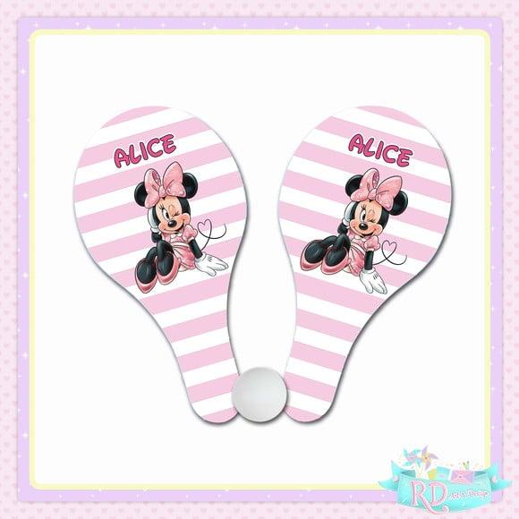 Raquete Ping Pong Minnie Rosa