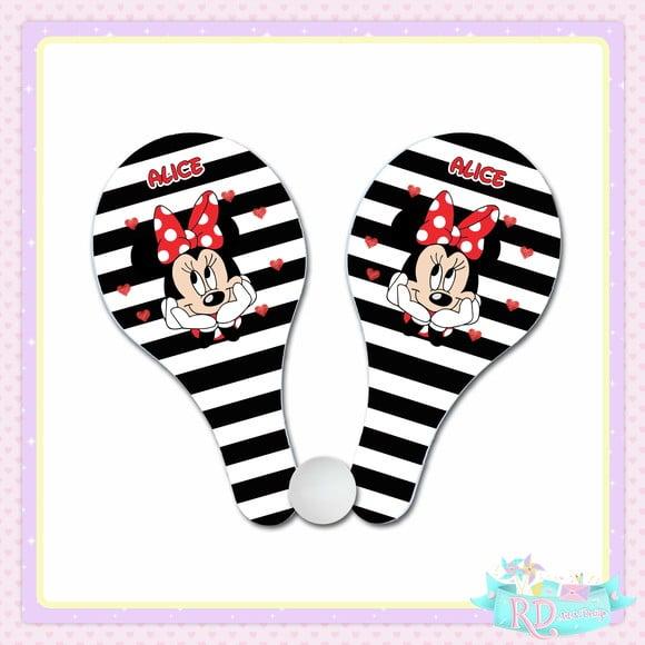 Raquete Ping Pong Minnie Vermelha