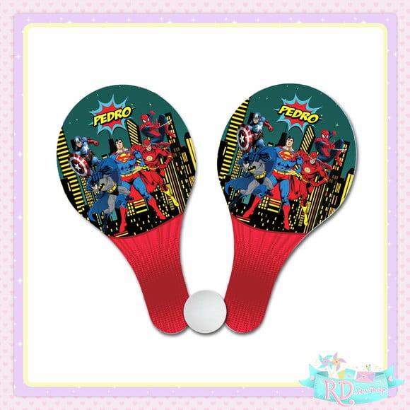 Raquete Ping Pong Super Heroi