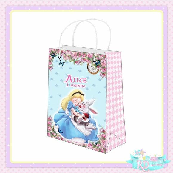 Sacolinha Personalizada Alice no País das Maravilhas