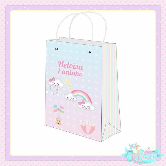 Sacolinha Personalizada Chuva de Bençãos