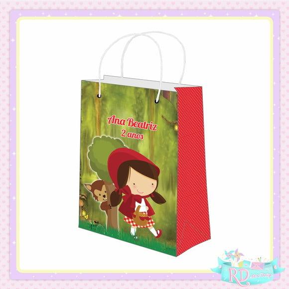 Sacolinha Personalizada Chapeuzinho Vermelho