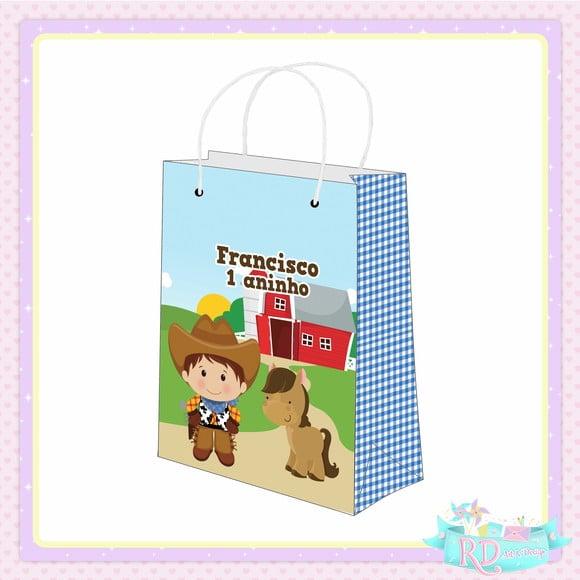 Sacolinha Personalizada Fazendinha