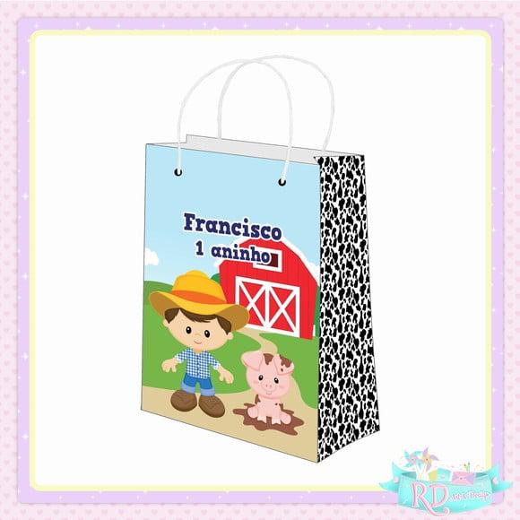 Sacolinha Personalizada Fazendinha