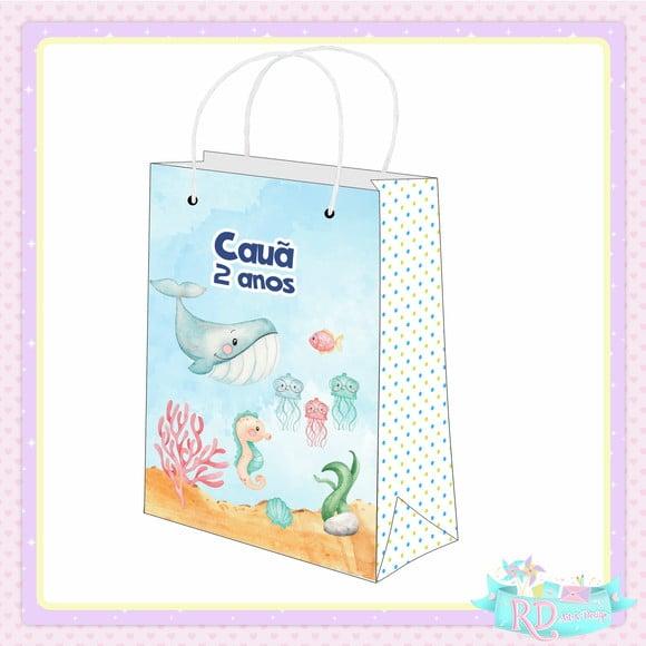 Sacolinha Personalizada Fundo do Mar