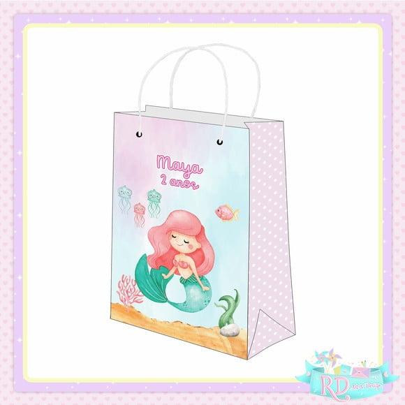 Sacolinha Personalizada Fundo do Mar Rosa