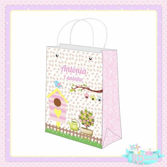 Sacolinha Personalizada Jardim Encantado