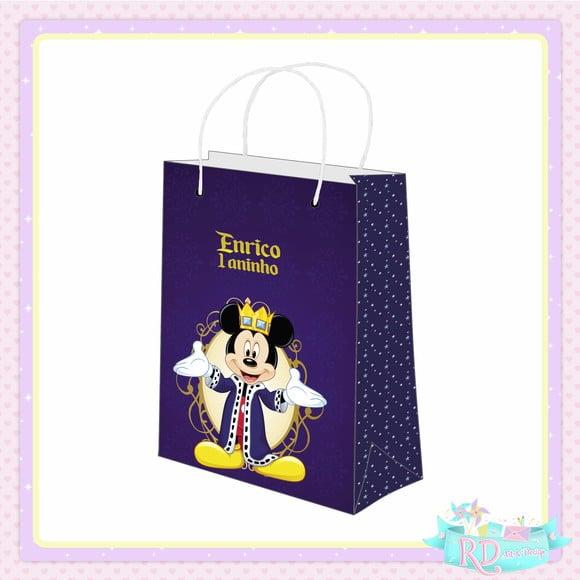 Sacolinha Personalizada Mickey Realeza