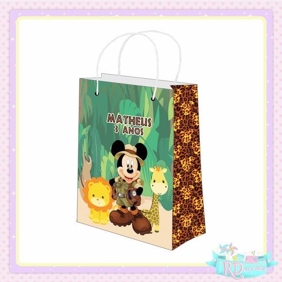 Sacolinha Personalizada Mickey Safari