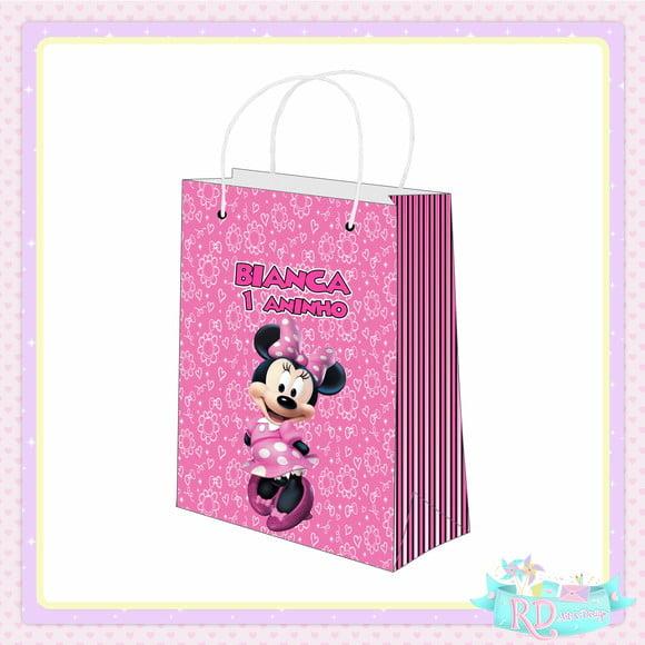 Sacolinha Personalizada Minnie Rosa