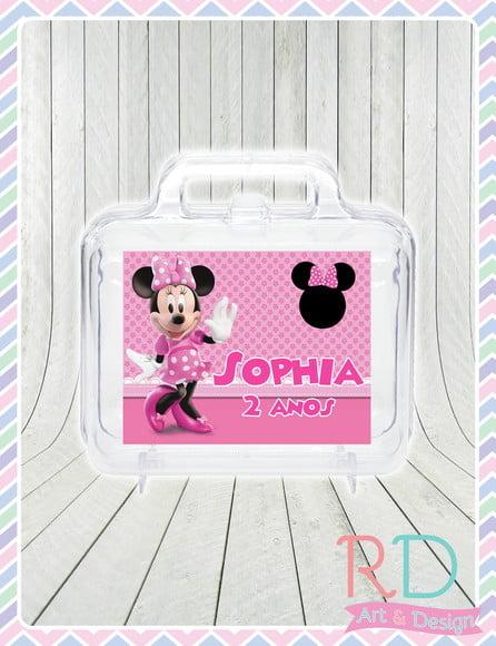 Maletinha Acrílica Minnie Rosa